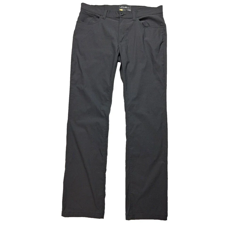 Eddie  Bauer Men's Travex Hiking Straight Leg Boot Cut Dark Gray Pants 38X34